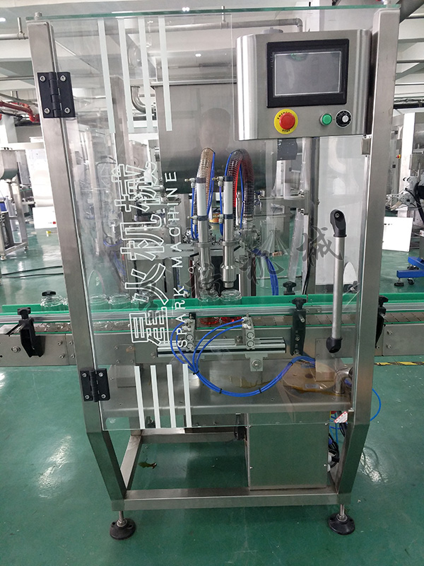 新品推薦:雙頭醬料灌裝自動抽真空旋蓋機(jī)(圖2)