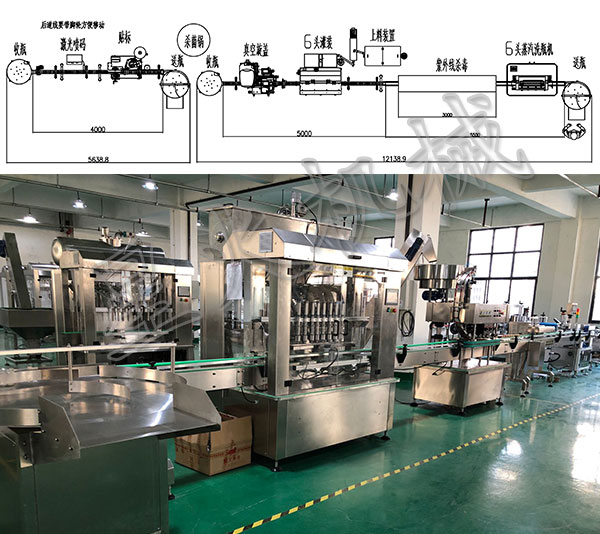 自動化濃稠醬料灌裝生產(chǎn)線機械設(shè)計方案圖(圖1)